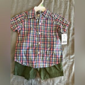 Carter’s dressy shirt and short sleeve button down Boys 18 months